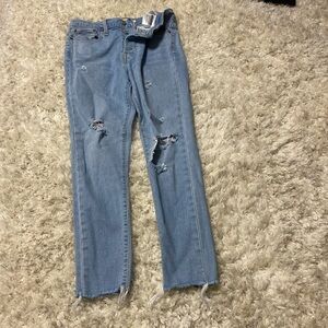 Levi's Women's Distressed Light Blue Wedgie Jeans